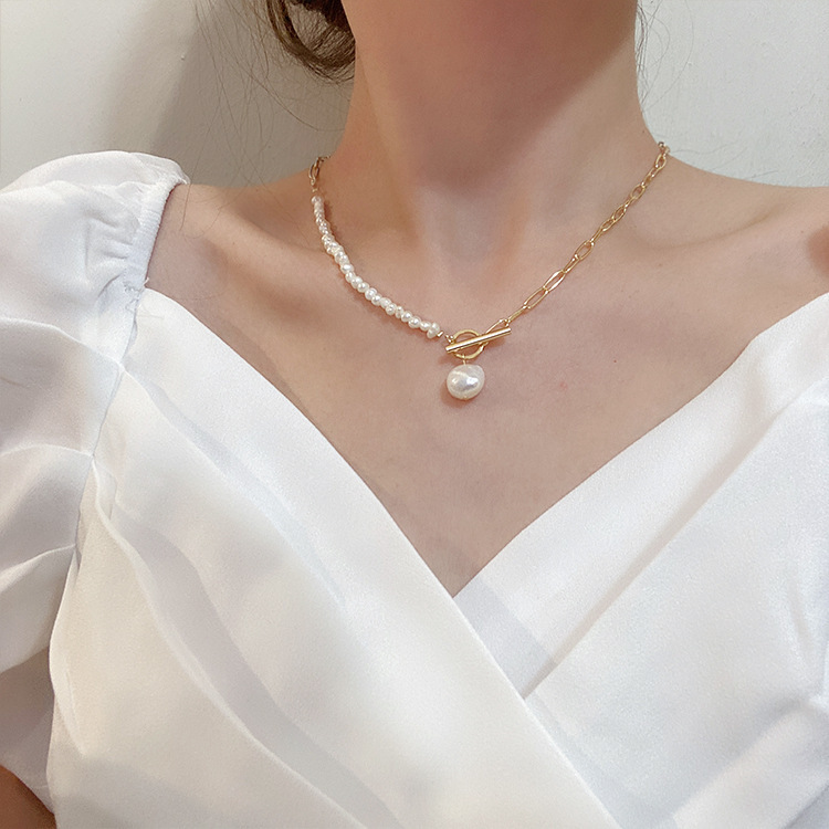 100% 天然バロック淡水パール 14 K ゴールド充填女性 - Pearl Trim Chain のレビューと価格