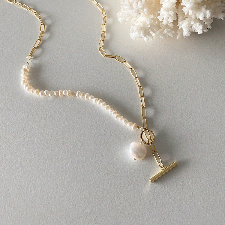 100% 天然バロック淡水パール 14 K ゴールド充填女性 - Pearl Trim Chain のレビューと価格
