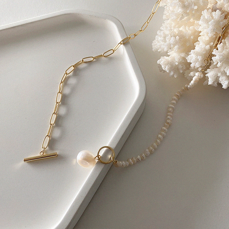 100% 天然バロック淡水パール 14 K ゴールド充填女性 - Pearl Trim Chain のレビューと価格