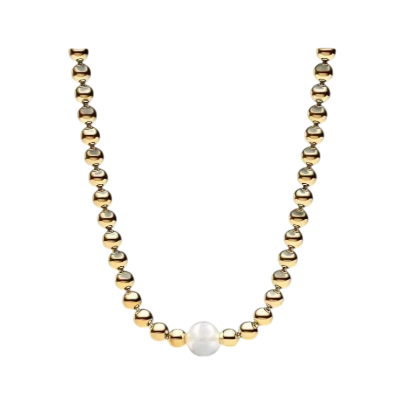 新作S925シルバー製、パール付きの鎖骨チェーン。上品なデザ - Pearl Trim Chain のレビューと価格