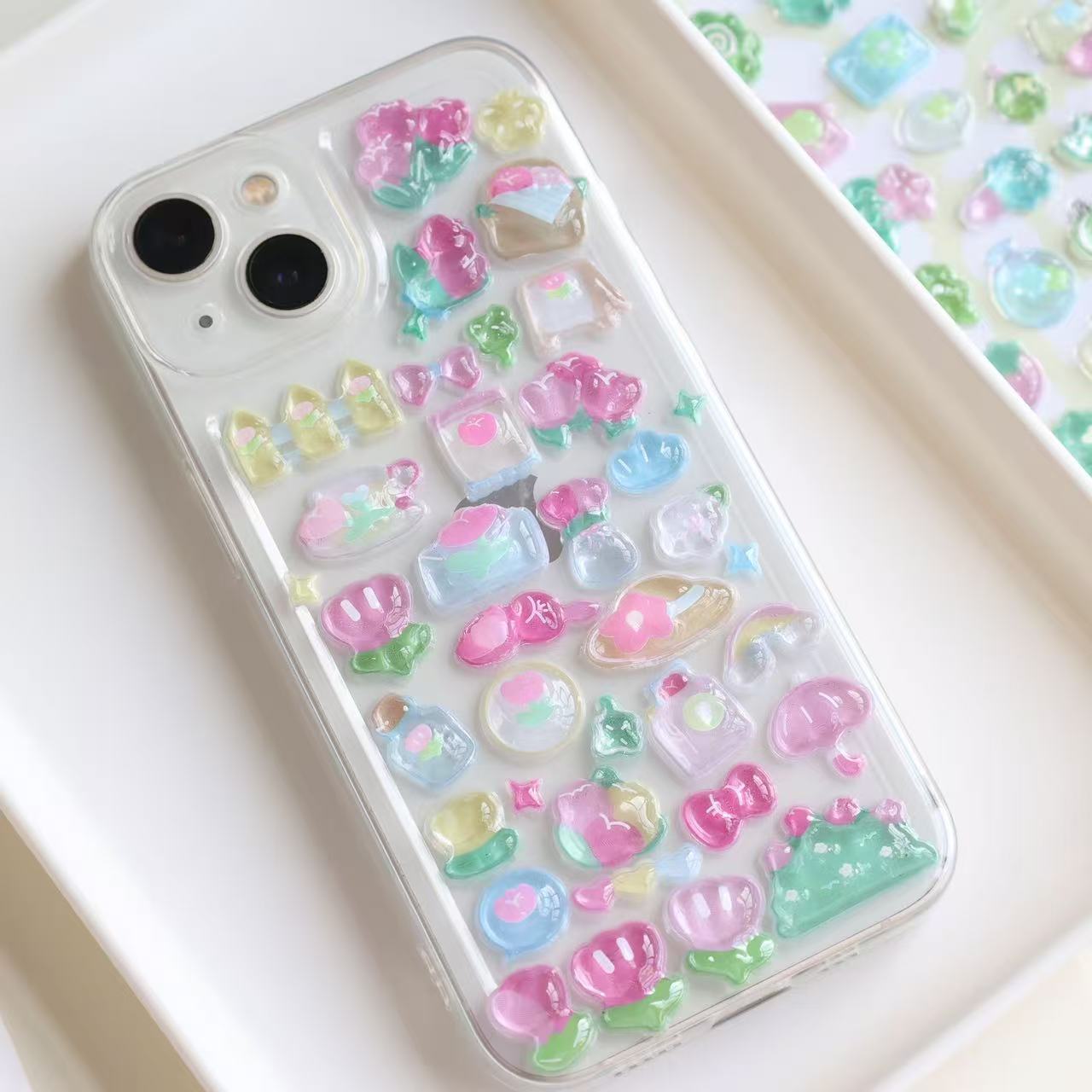 1枚/3枚入り 韓国風 立体 四つ葉のクローバー チューリッ - Embellishments For Scrapbooking のレビューと価格